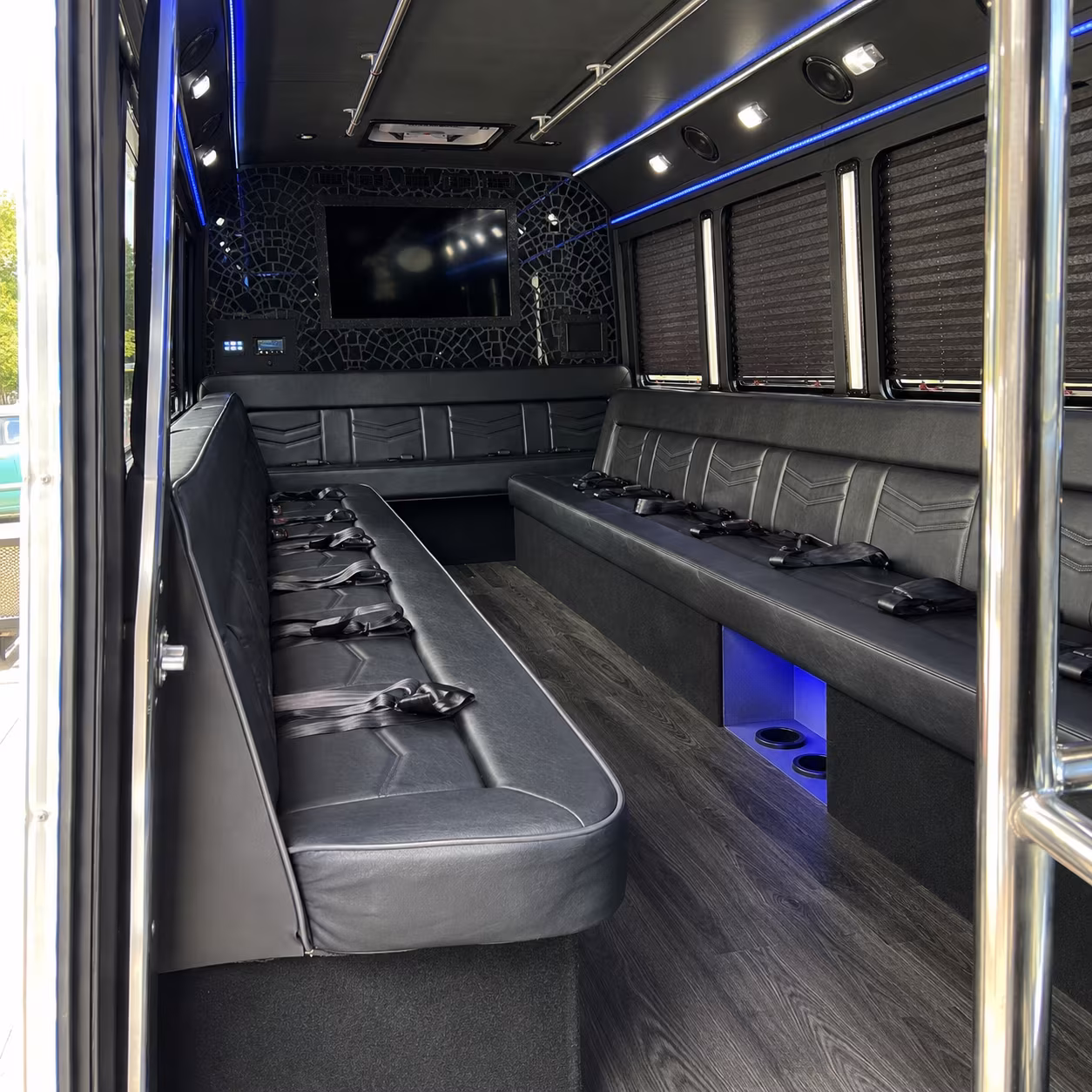 15 Passenger Party Bus Interior