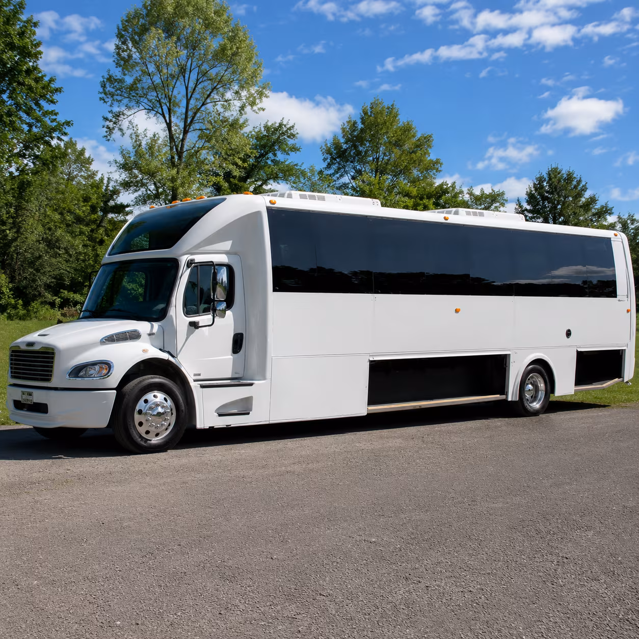 Passenger seating aboard a party bus rental serving Henderson