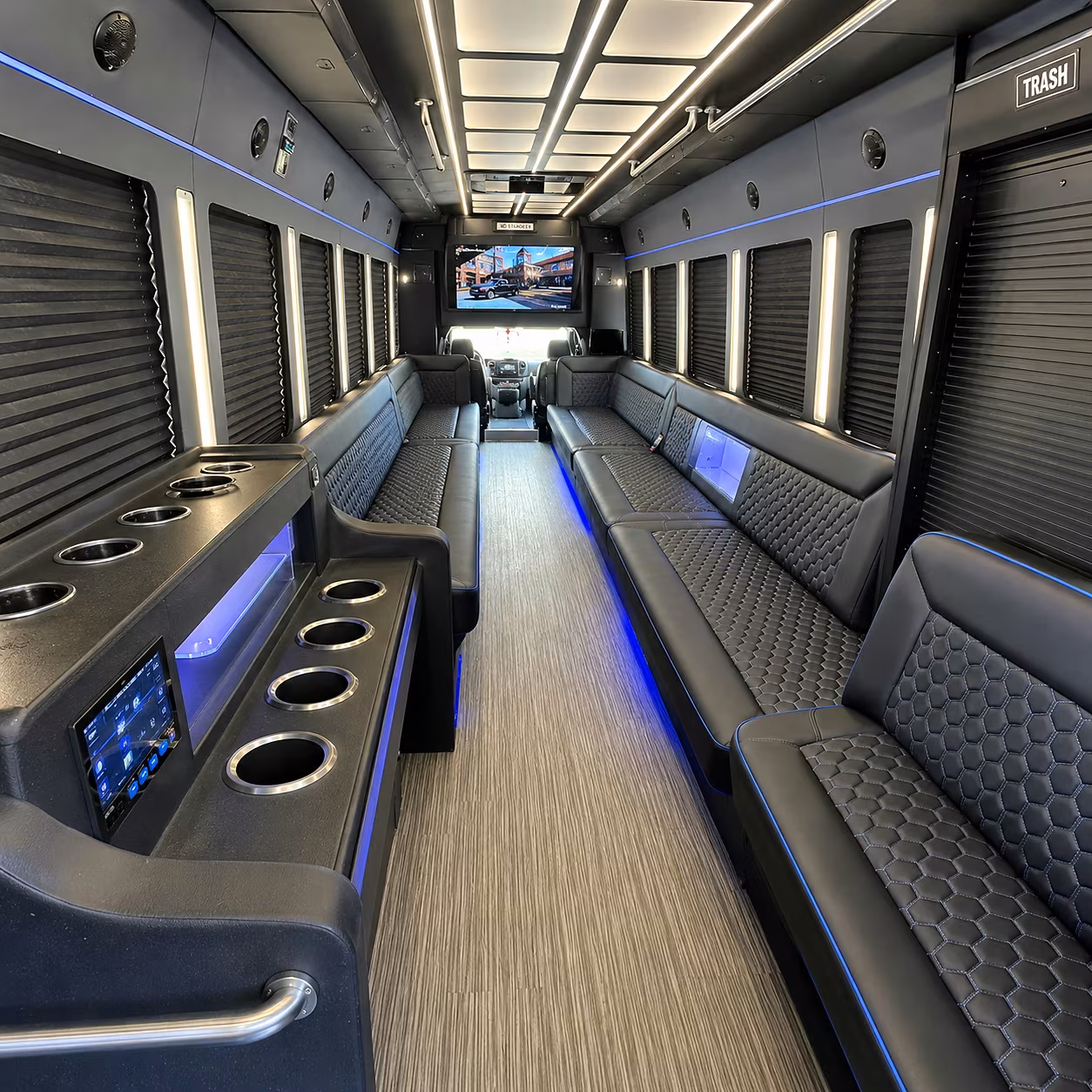 Henderson Concert & Music Festival Transportation party bus interior