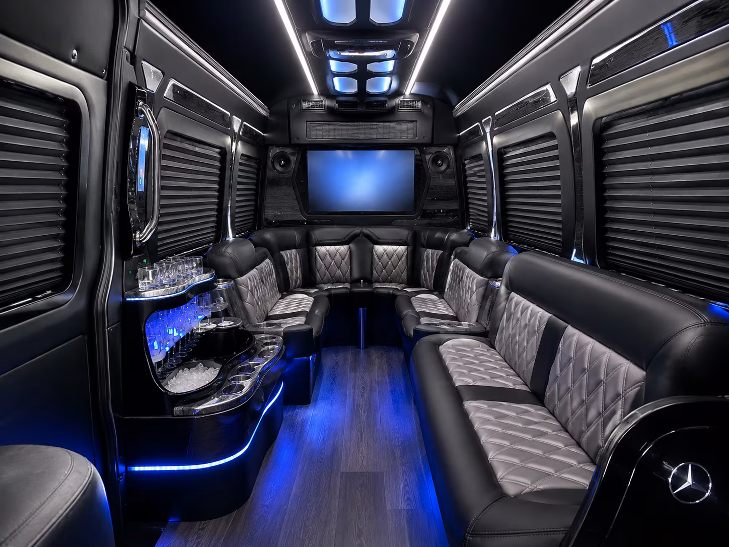 Henderson Corporate Transportation party bus interior