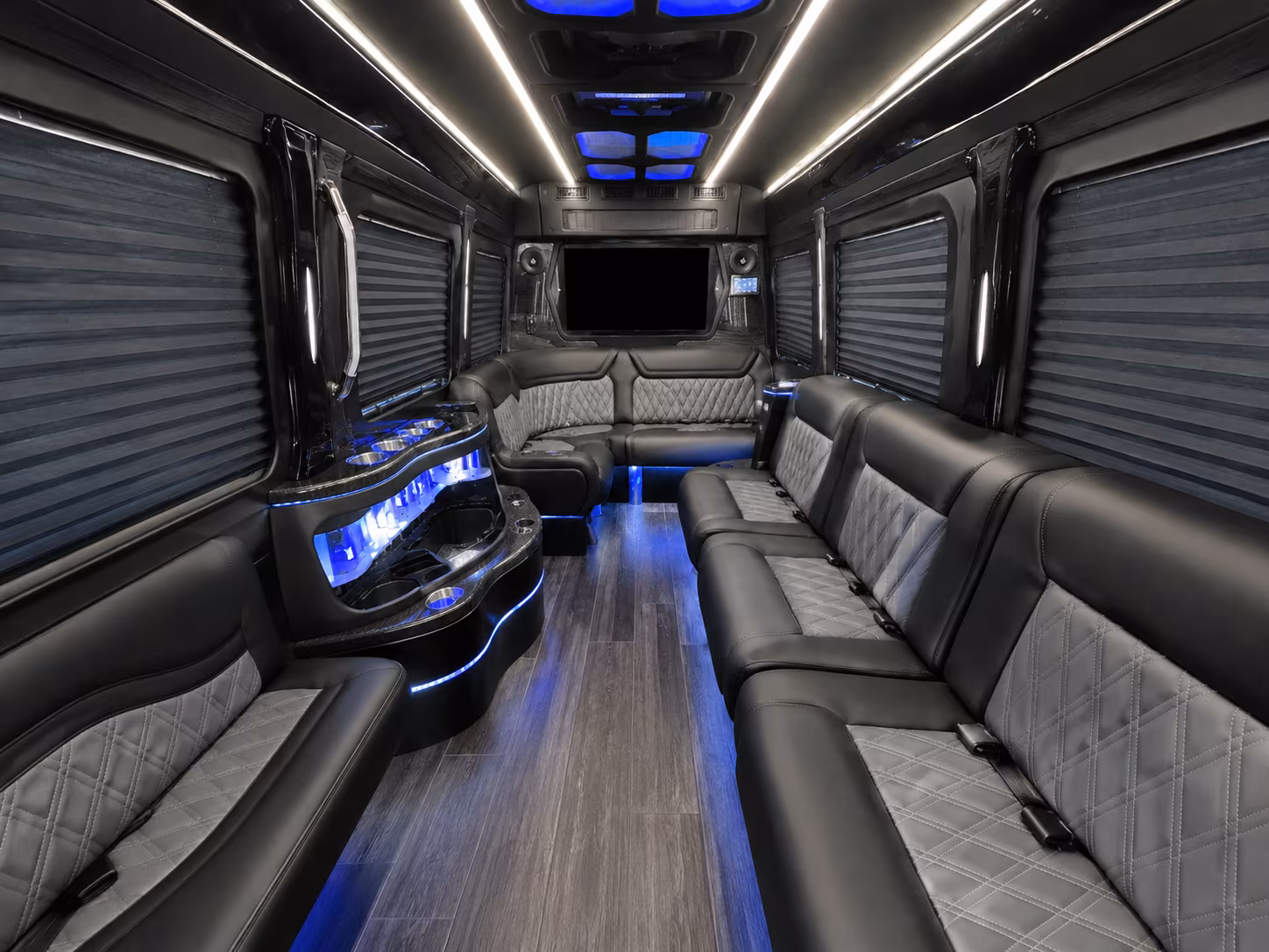 Henderson School Event Transportation party bus exterior