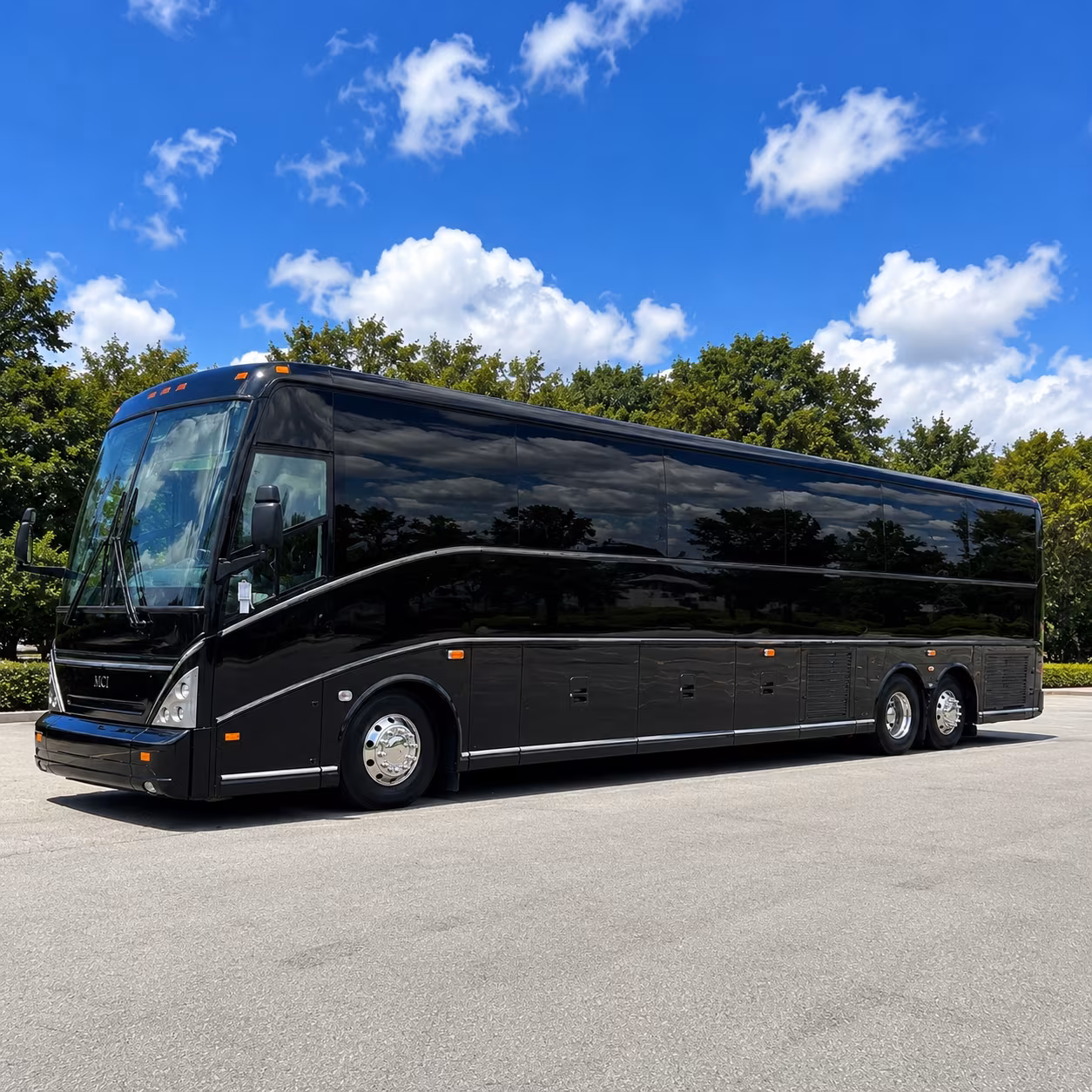 Henderson School Event Transportation party bus exterior