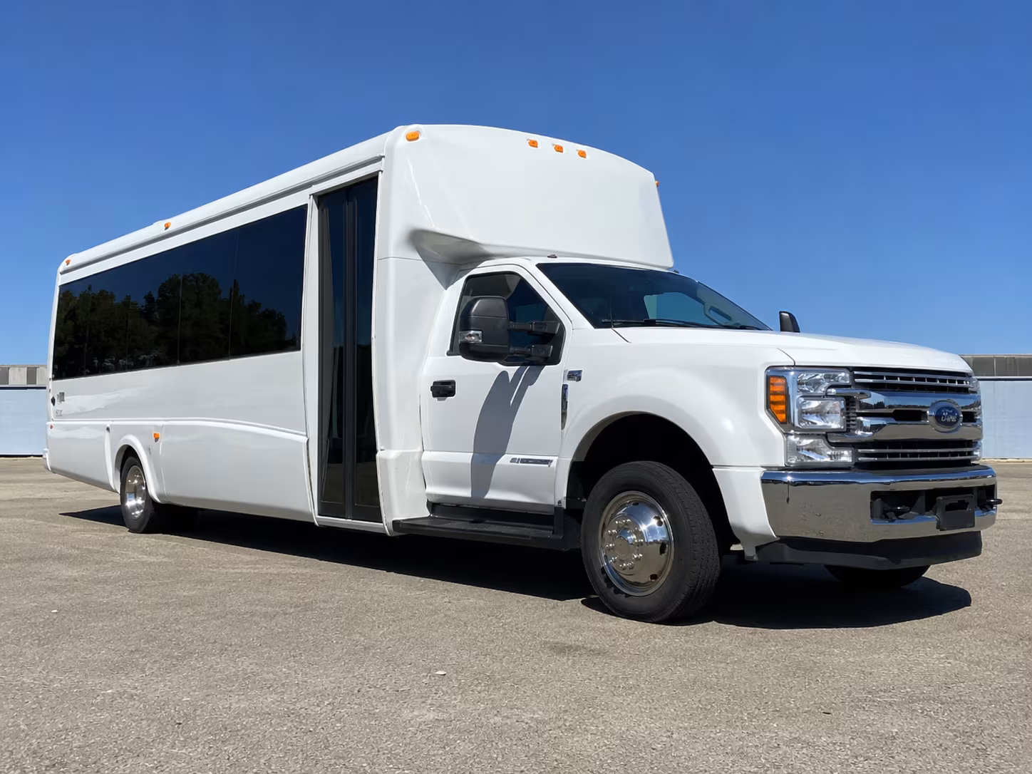 Henderson School Event Transportation party bus exterior