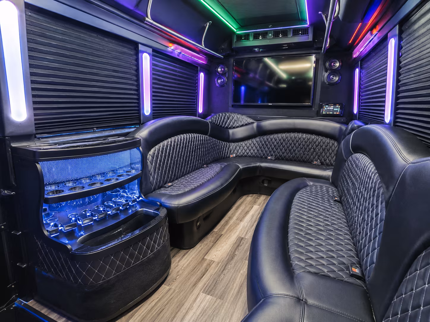 Henderson Winery Tour & Pub Crawl Transportation party bus interior
