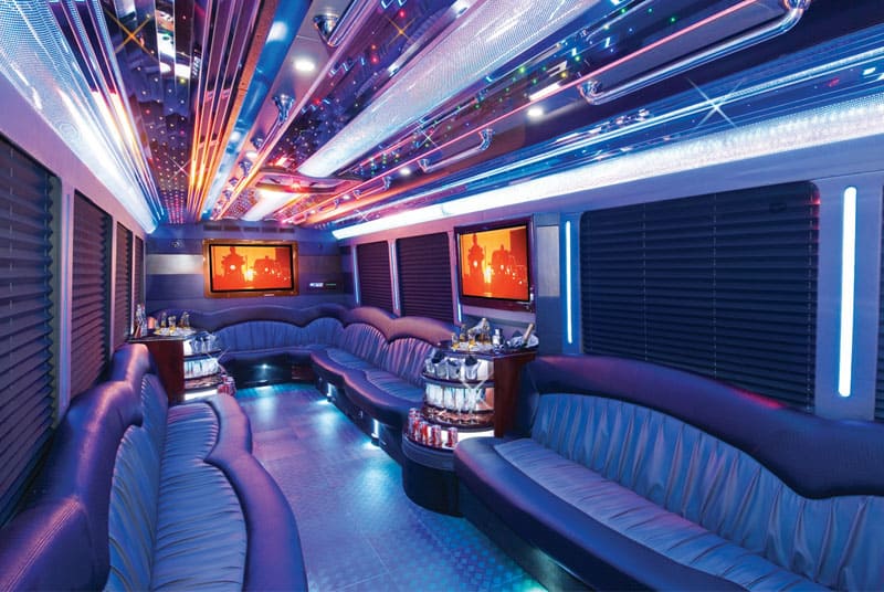 Spring Valley 20 Passenger Party Bus Interior
