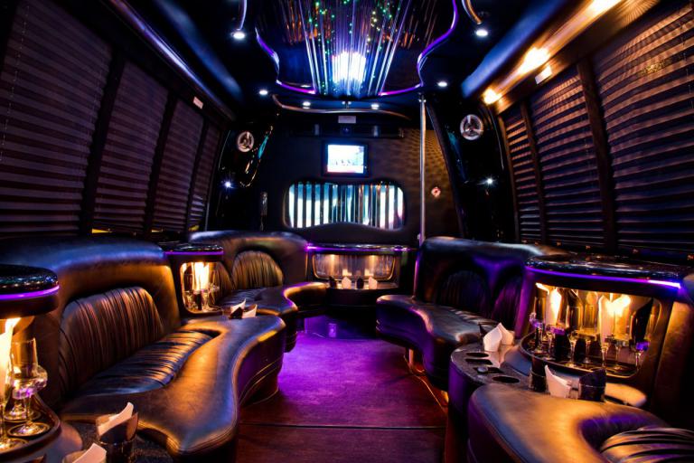 Apple Valley 22 Passenger Party Bus Interior