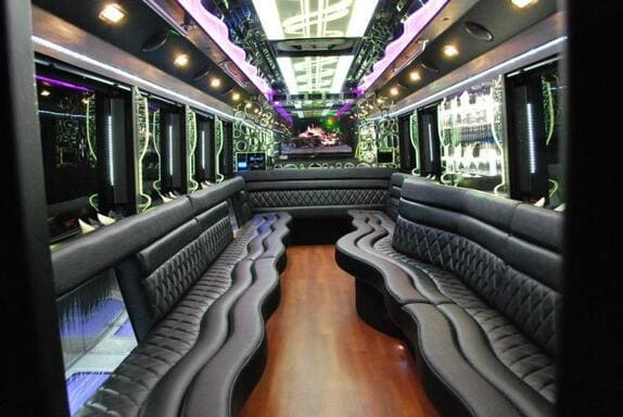 South Lake Tahoe 25 Passenger Limo bus Interior