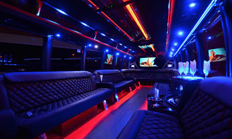 Las Vegas 30 Passenger Party Bus Black Interior