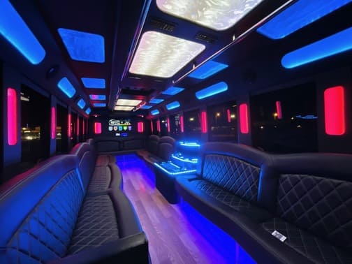 Lake Havasu City 35 Passenger Party Bus Interior